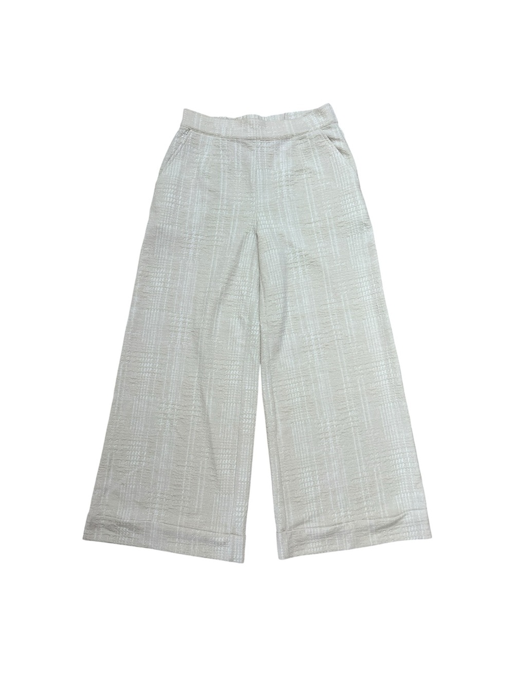 BEAUTIFUL by Lawrence Zarian Regular Textured Knit Trouser Ivory Womens Small